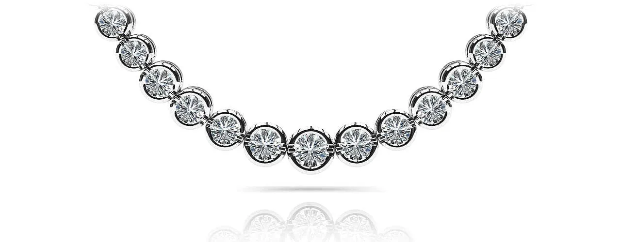 Classic Diamond Strand Diamond Necklace with 10.00 ct.(finished)
