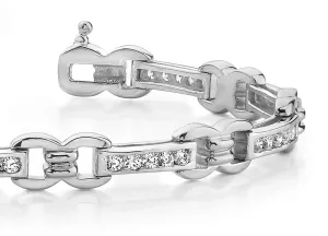 Classic Figure 8 Link Diamond Bracelet with 1.49 ct.(finished) 2.0mm