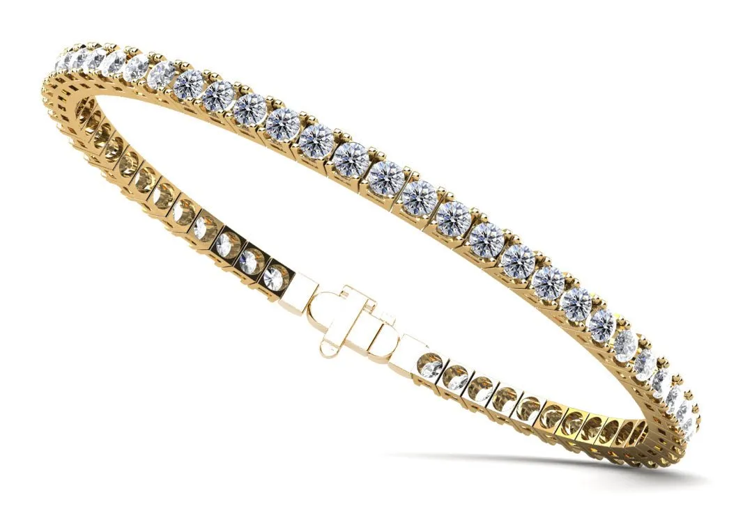 Classic Four Prong Flexible Bangle Diamond  with 3.03 ct.(finished) 2.5mm