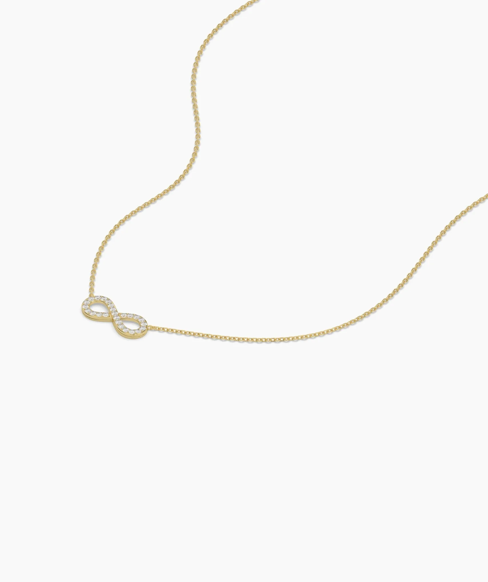 Classic Gold Diamond Infinity Necklace