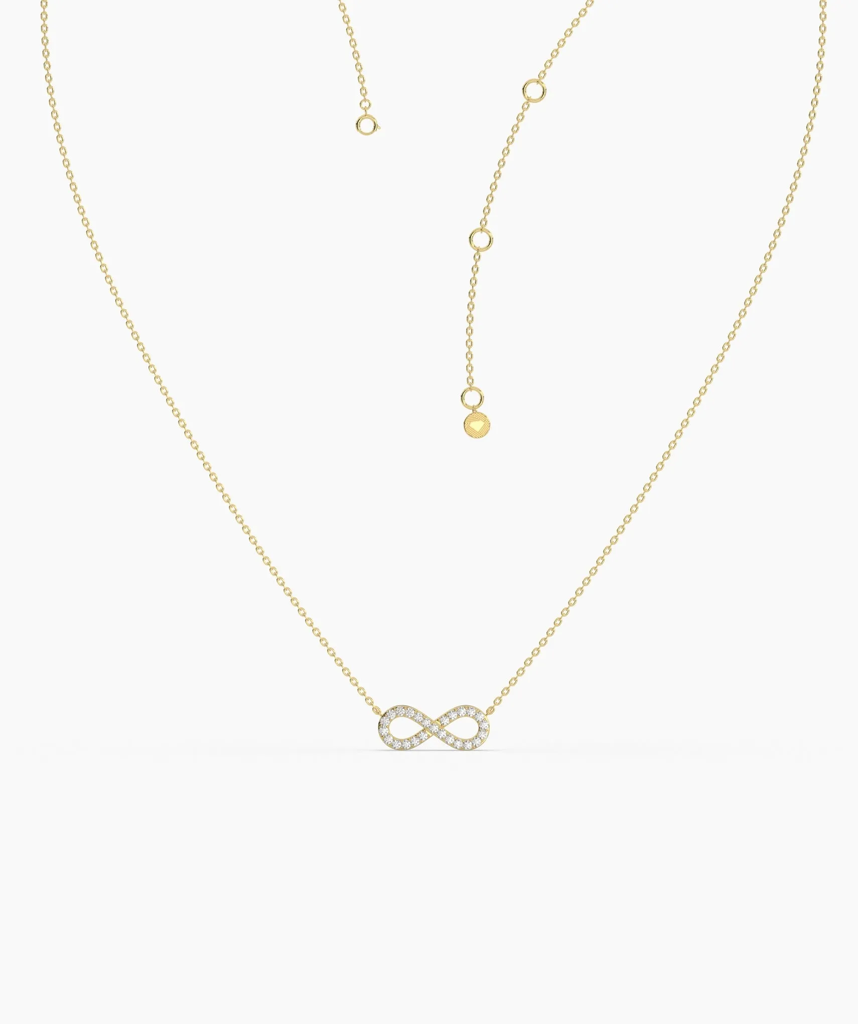 Classic Gold Diamond Infinity Necklace