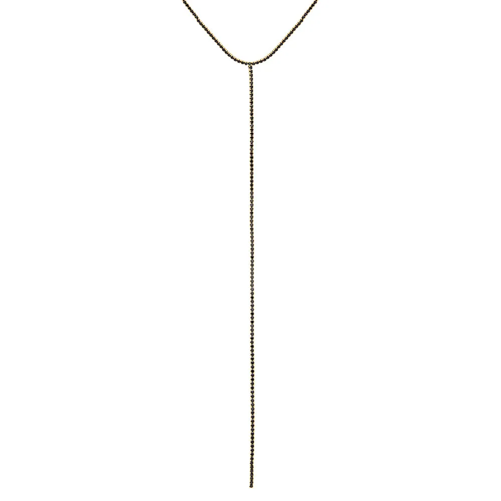 Colored Tennis Lariat Necklace