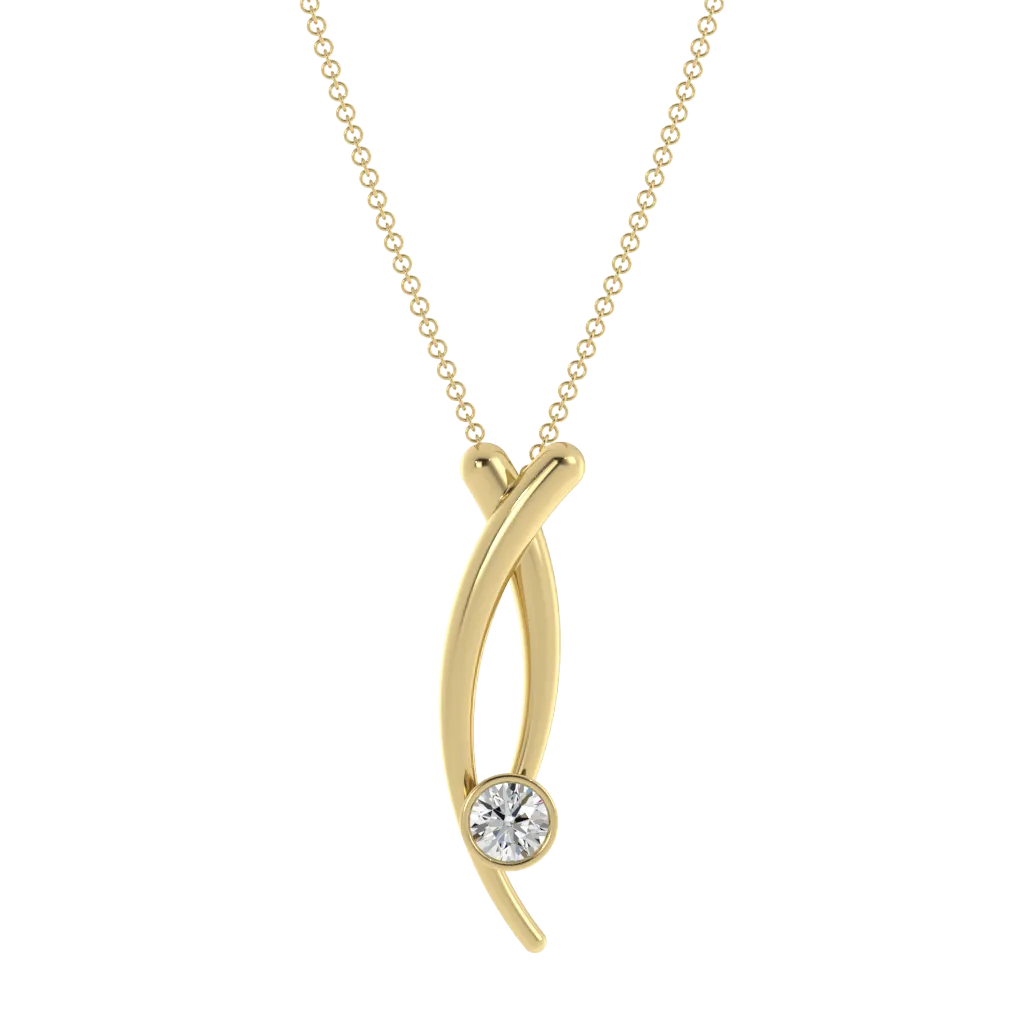 CrissCross Diamond Necklace