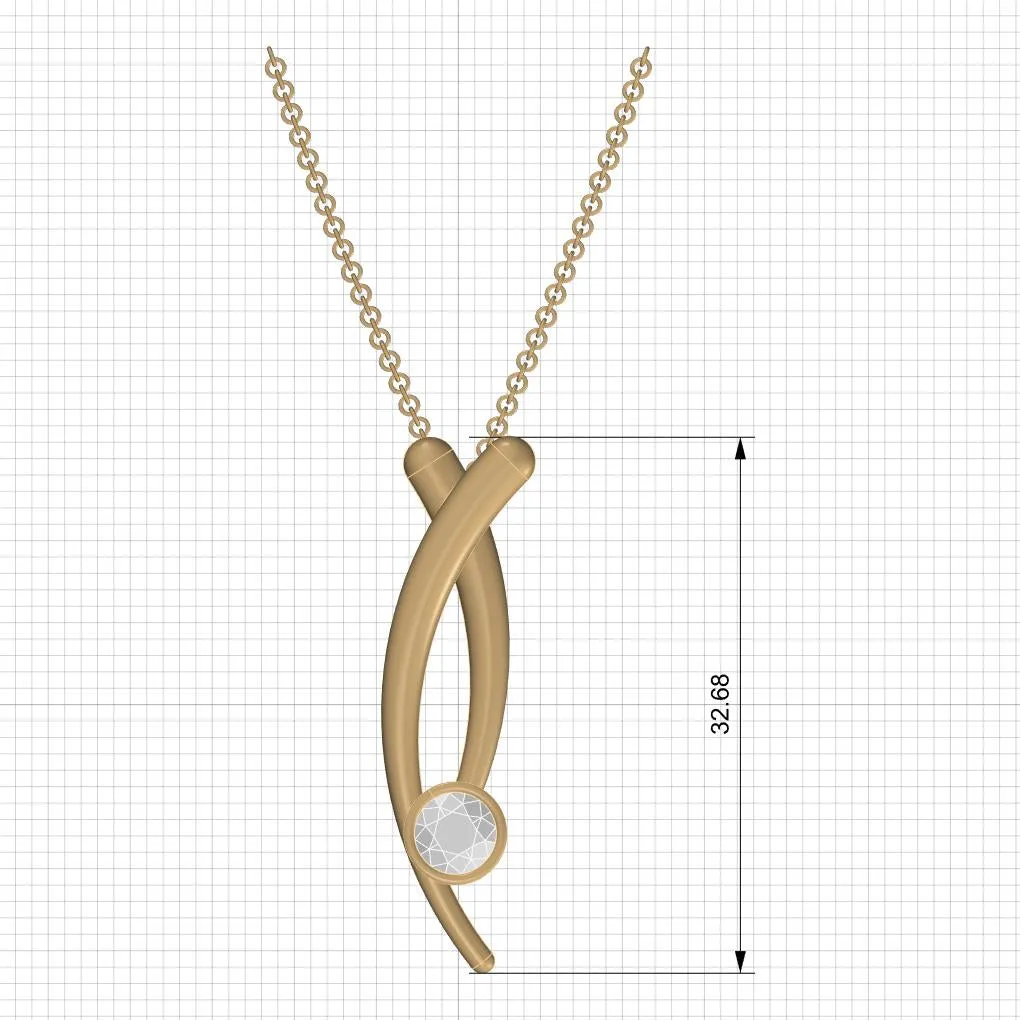 CrissCross Diamond Necklace