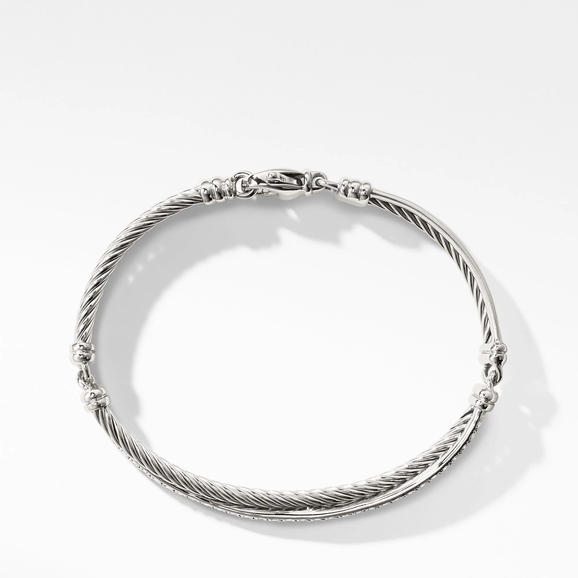 Crossover Bracelet with Diamonds, Size Small