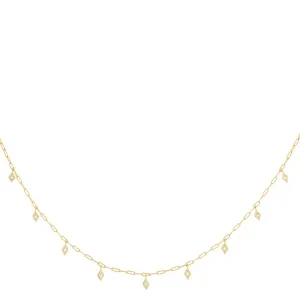 Dainty Pavé Diamond Charms Necklace
