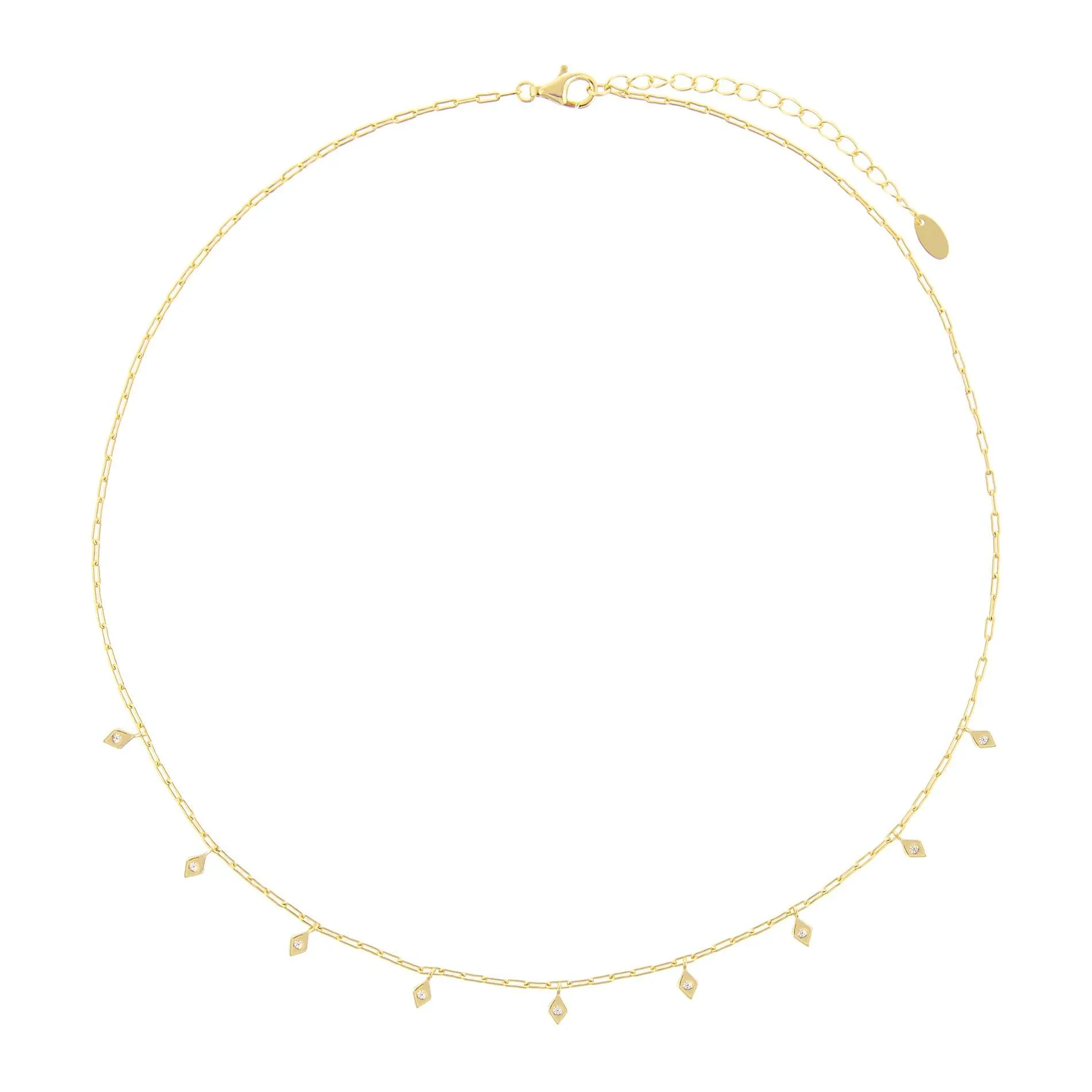 Dainty Pavé Diamond Charms Necklace