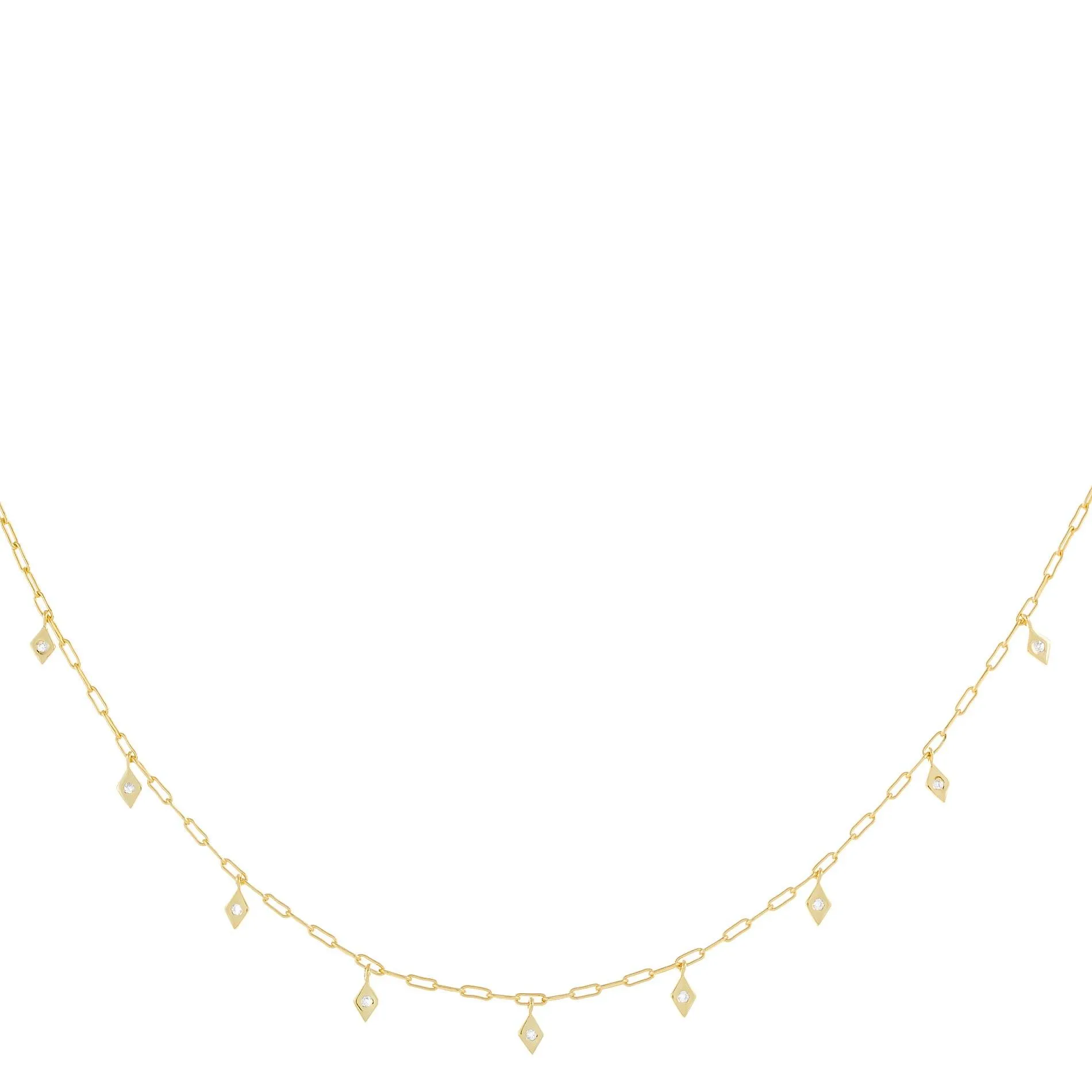 Dainty Pavé Diamond Charms Necklace