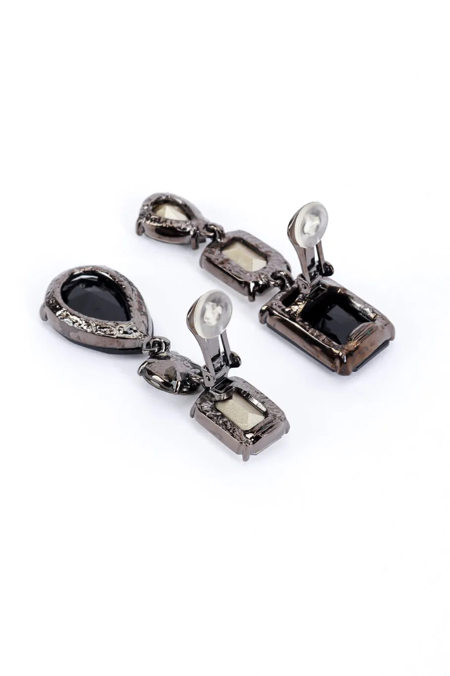 Dark Crystal Gem Drop Earrings