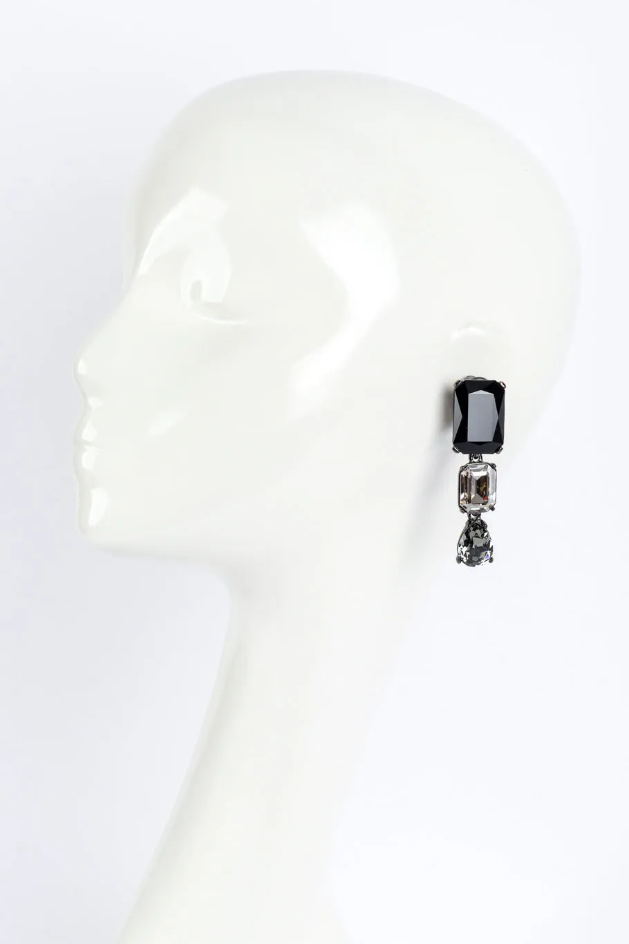 Dark Crystal Gem Drop Earrings