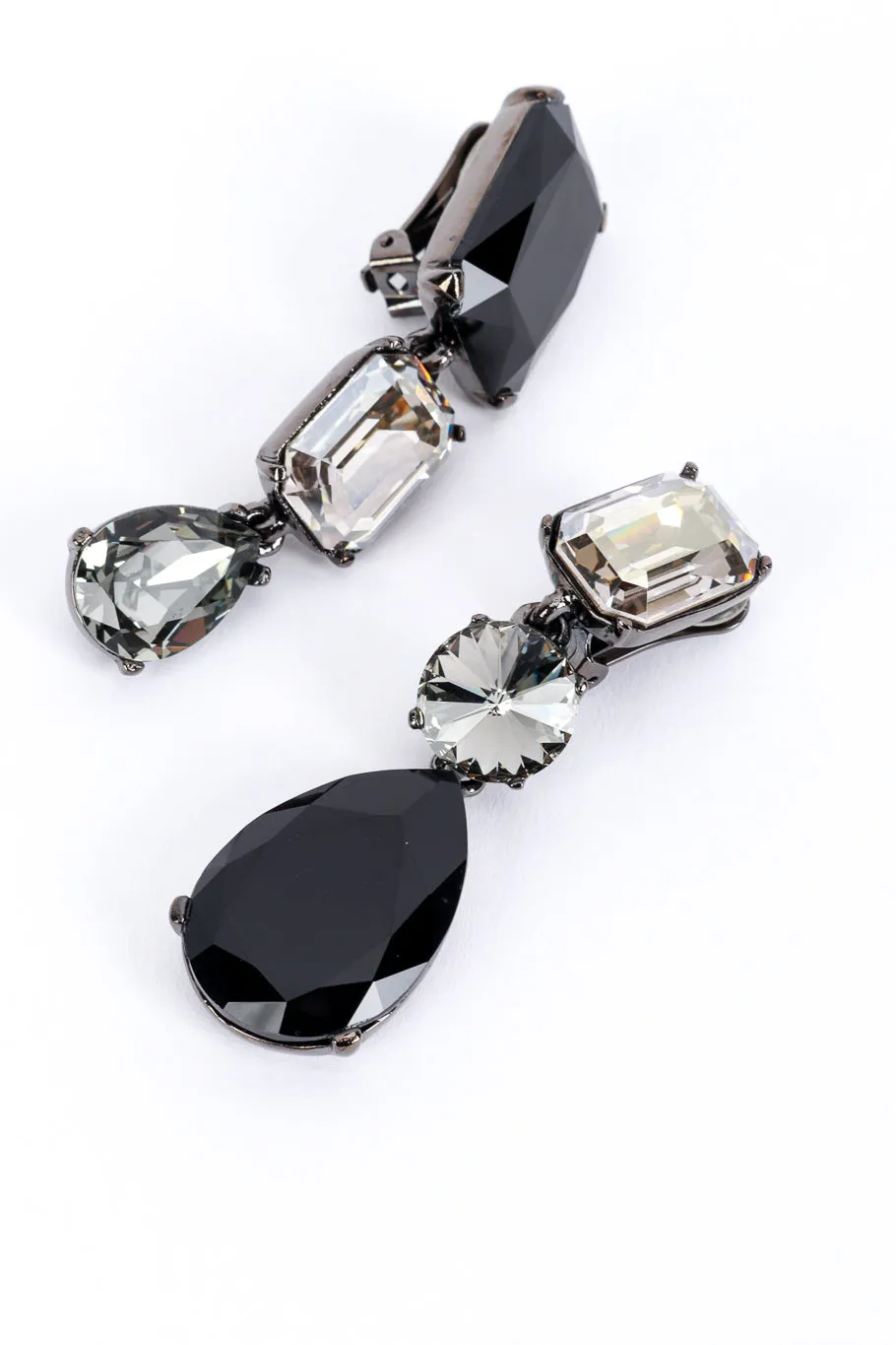Dark Crystal Gem Drop Earrings