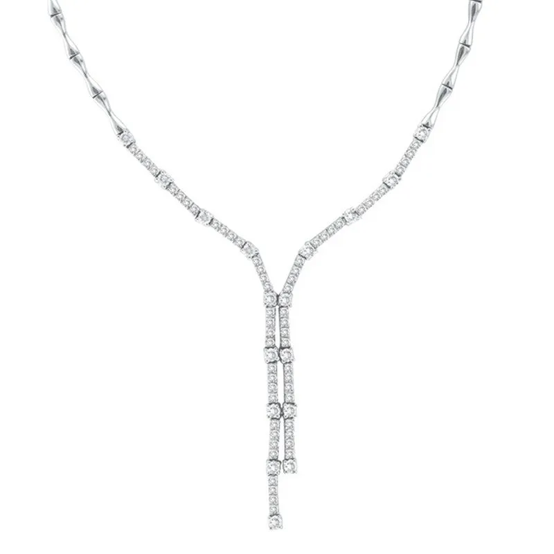 DESIGNER DIAMOND NECKLACE, 14K WHITE GOLD 14K GOLD (2.11 CTW)