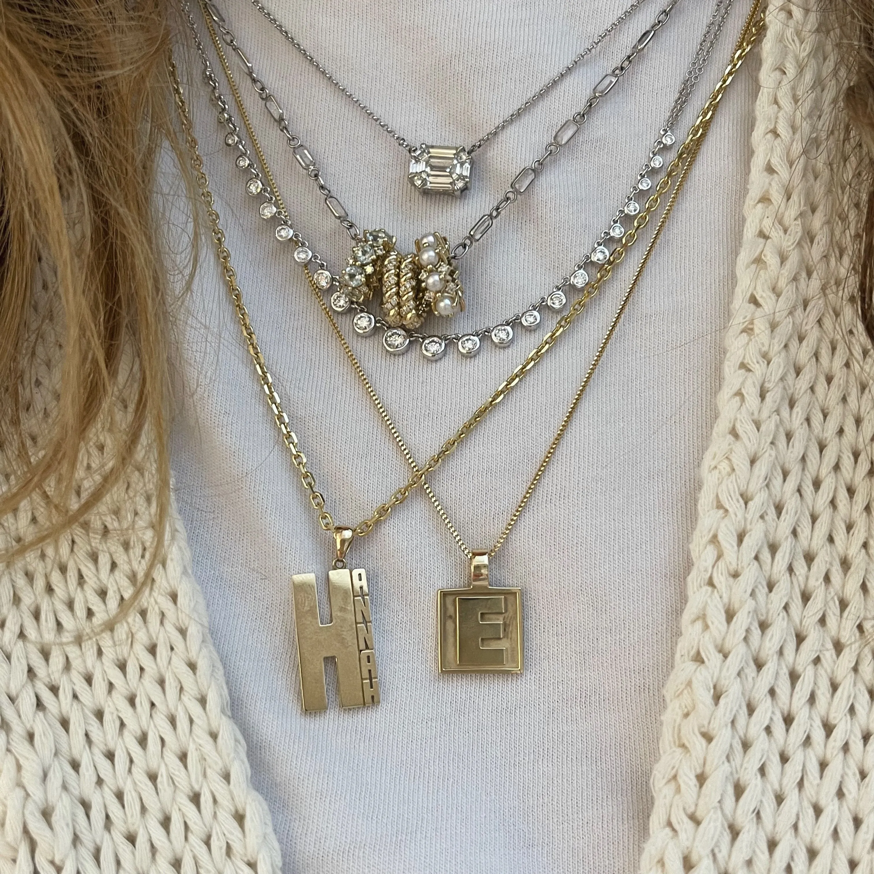 Diamond Baguette Illusion Pendant