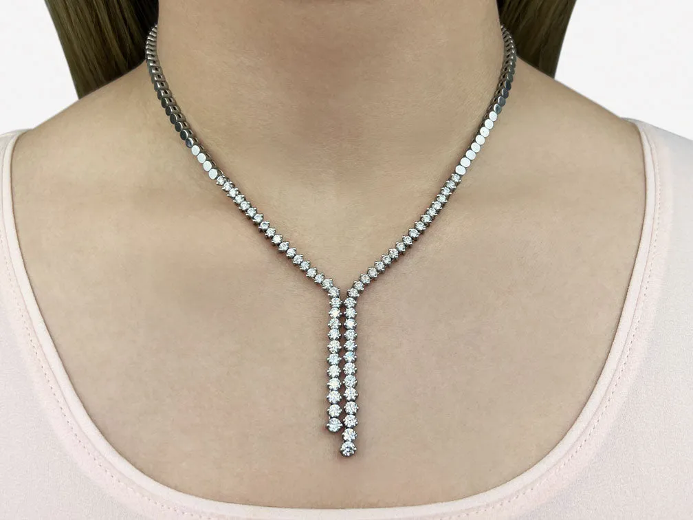 Diamond Bolero Tie Diamond Necklace with 2.04 ct.(finished)