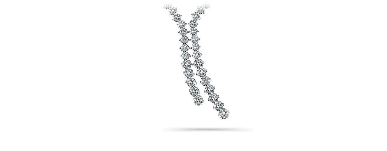 Diamond Bolero Tie Diamond Necklace with 2.88 ct.(finished)