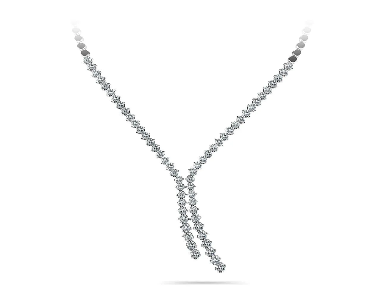 Diamond Bolero Tie Diamond Necklace with 2.88 ct.(finished)