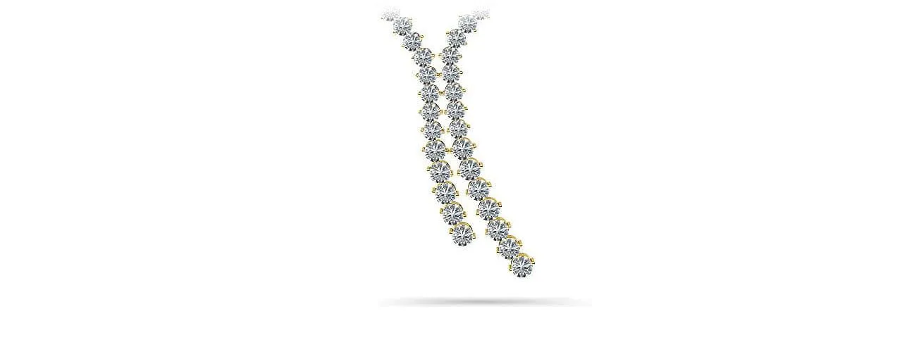 Diamond Bolero Tie Diamond Necklace with 2.88 ct.(finished)