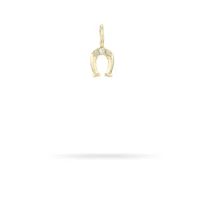 Diamond Horseshoe Mini Bead Charm