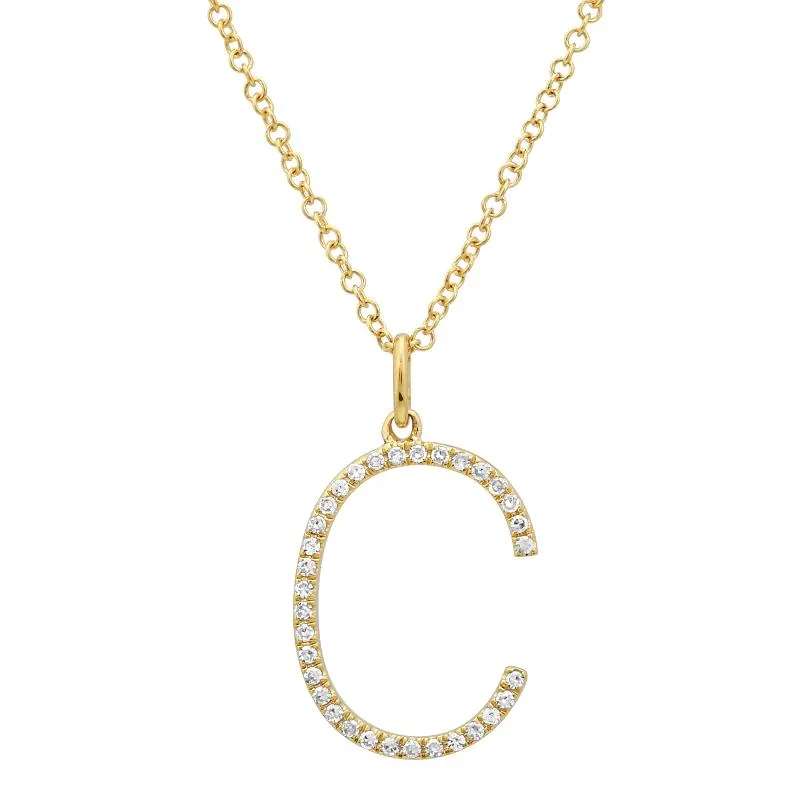 DIAMOND INITIAL LETTERS - GOLD   DIAMOND