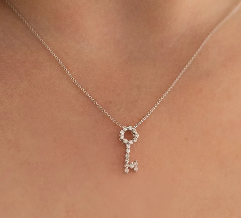 Diamond Key Necklace