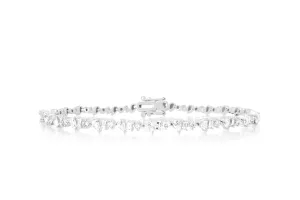 Diamond Multifaceted Eternity Bracelet