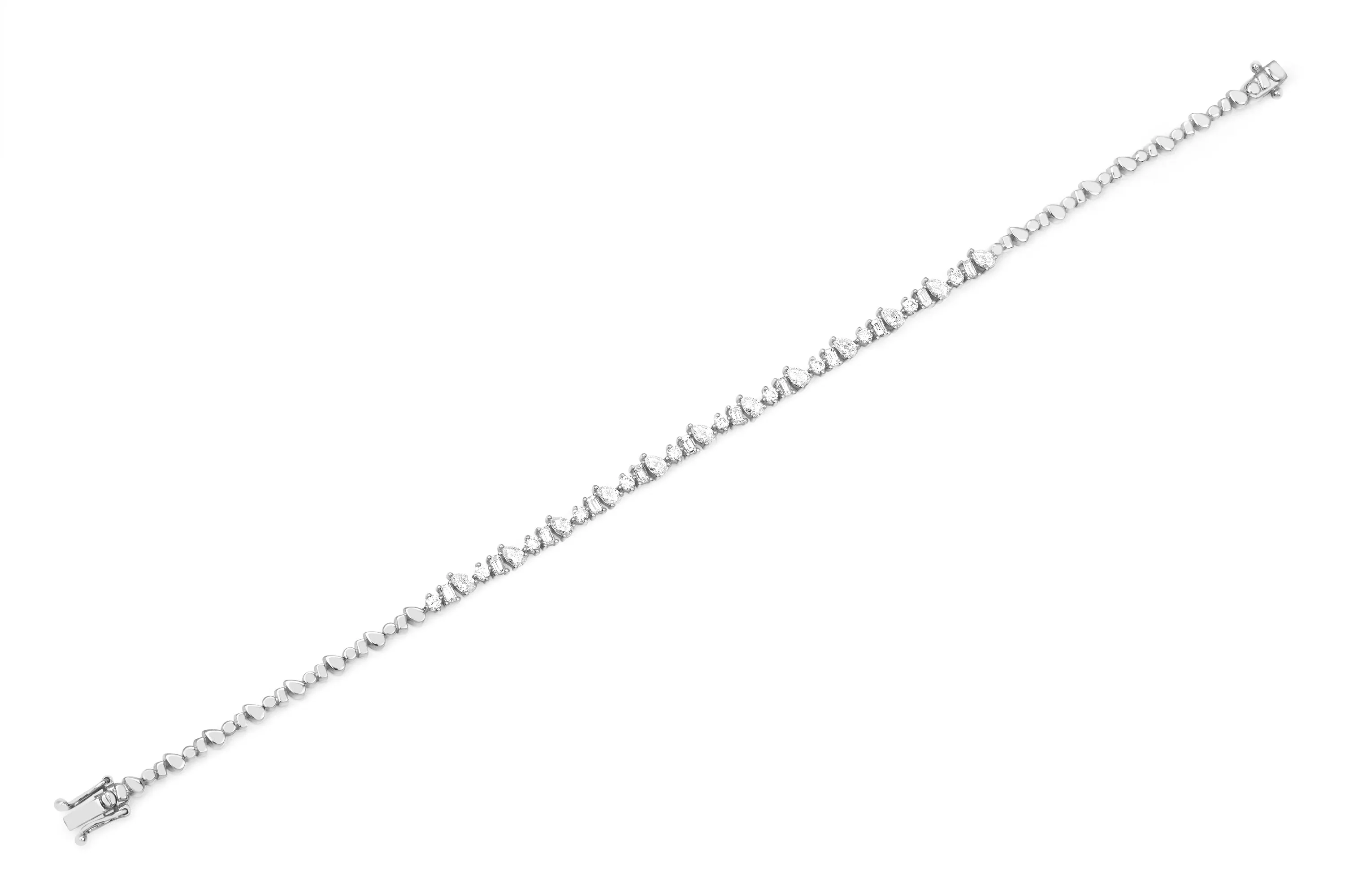 Diamond Multifaceted Eternity Bracelet