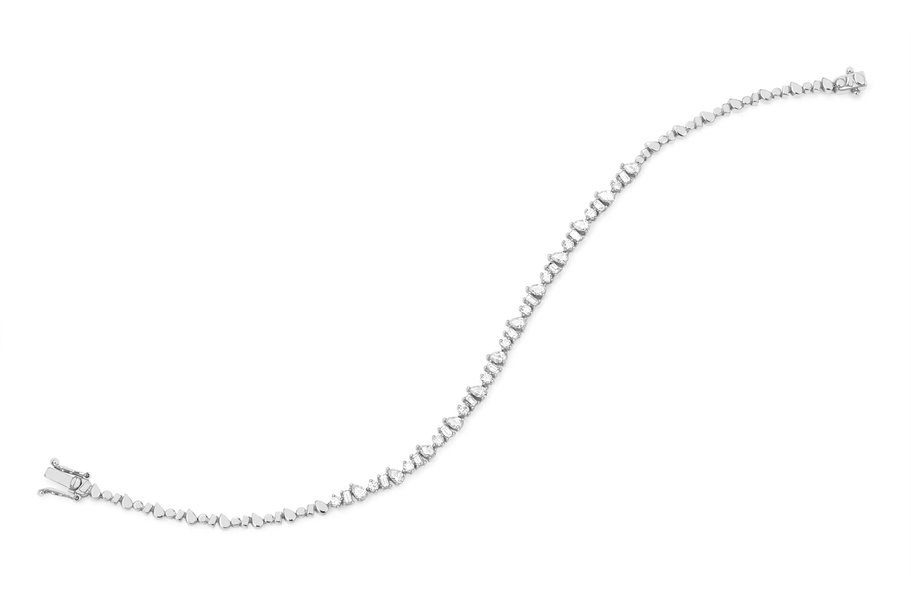 Diamond Multifaceted Eternity Bracelet