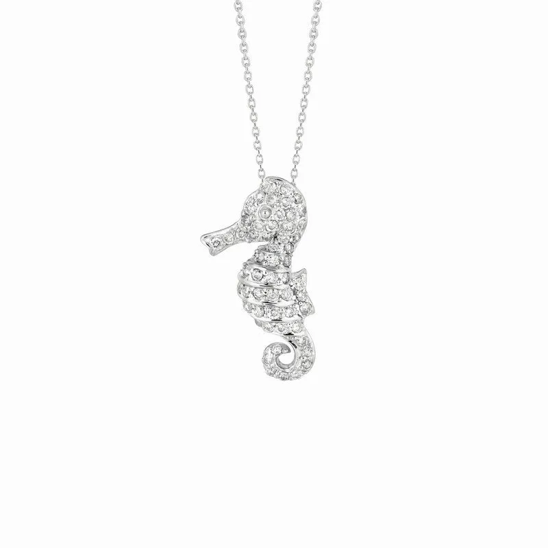 DIAMOND SEAHORSE NECKLACE 14K GOLD (0.29 CTW)