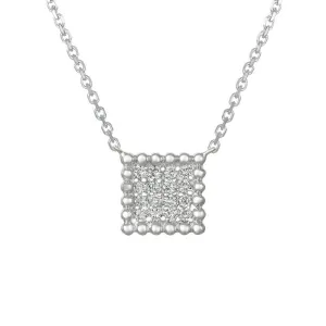 DIAMOND SQUARE NECKLACE 14K GOLD (0.25 CTW)