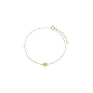 Diamond Star of David Bracelet 14K