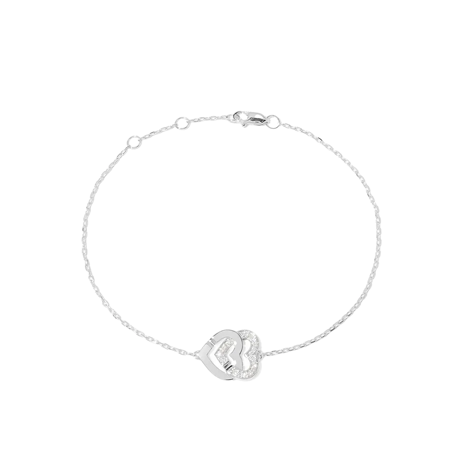 Dinh Van Double Coeurs R10 Diamond Bracelet