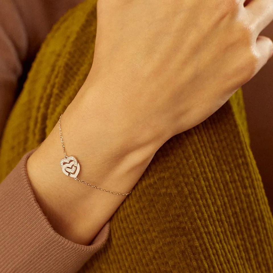 Dinh Van Double Coeurs R10 Diamond Bracelet