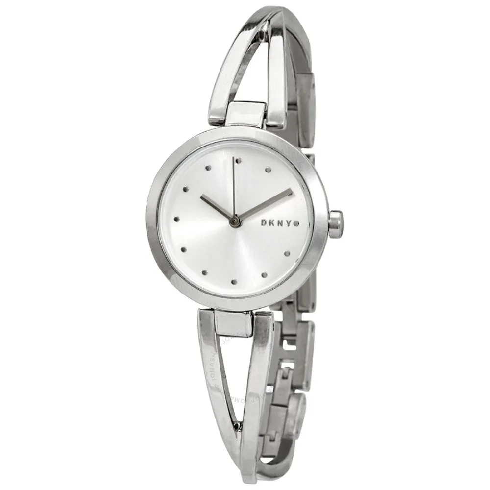 DKNY crosswalk Ladies Quartz Silver Dial Stainless Steel  Watch