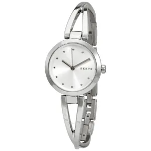 DKNY crosswalk Ladies Quartz Silver Dial Stainless Steel  Watch