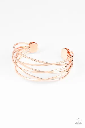 Down to the Wire Copper Paparazzi Bracelet