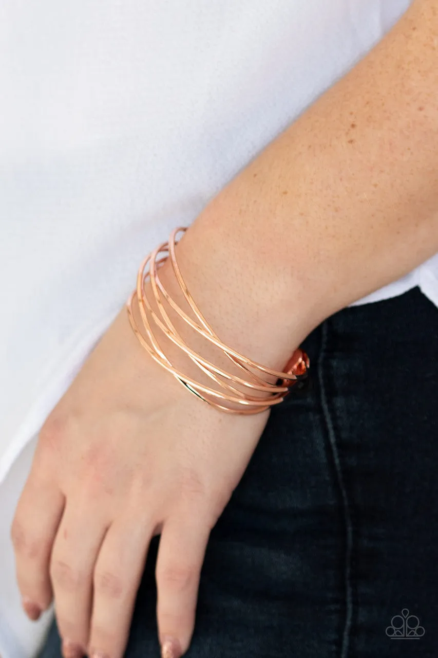 Down to the Wire Copper Paparazzi Bracelet