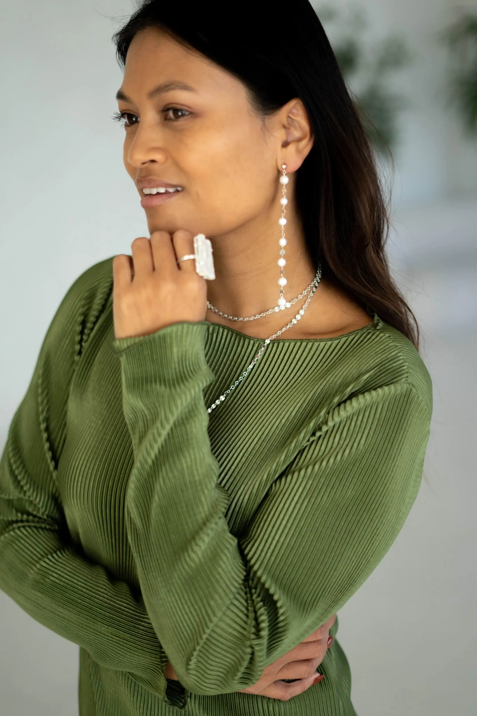 Drops of Wisdom Mother of Pearl Earrings