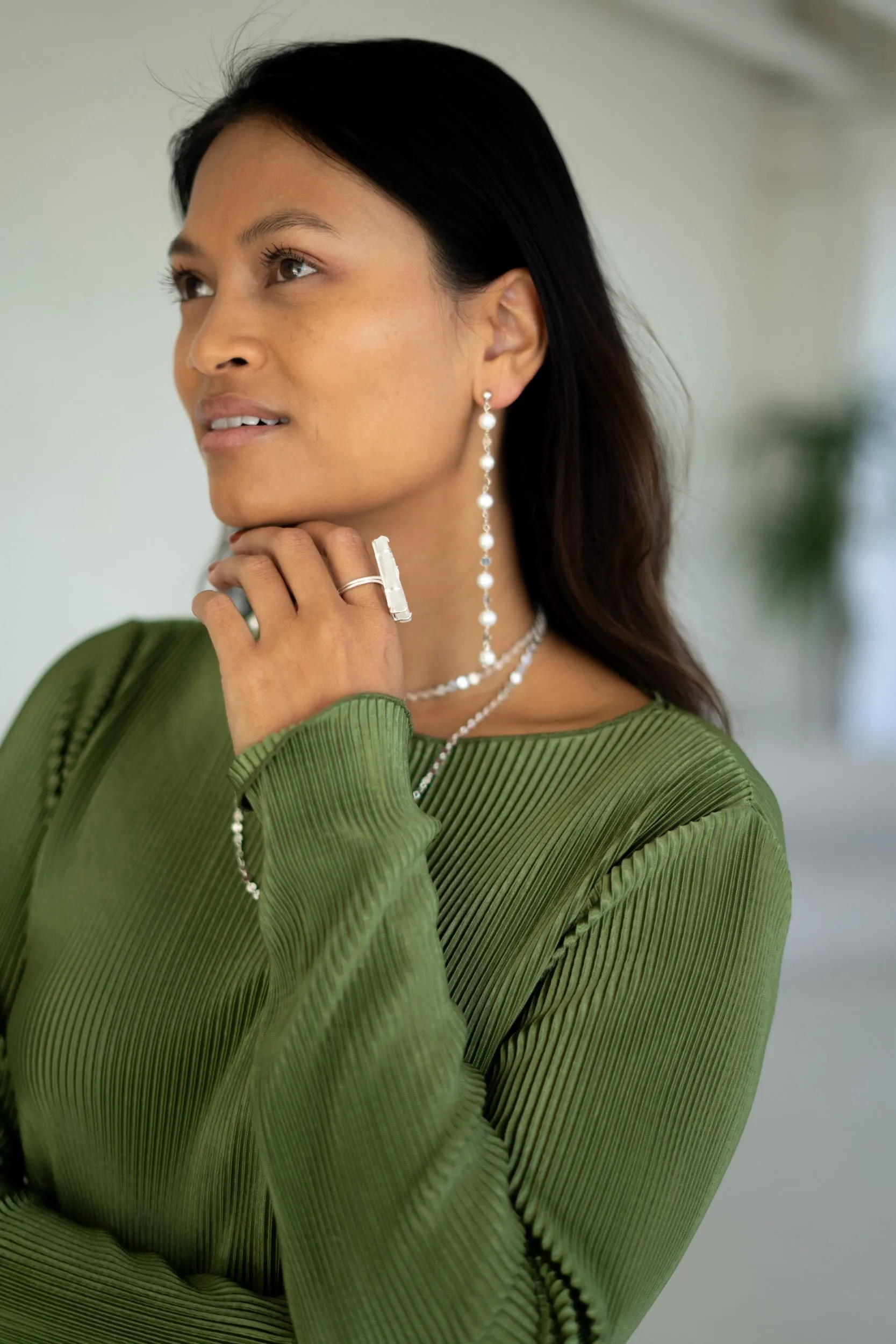 Drops of Wisdom Mother of Pearl Earrings