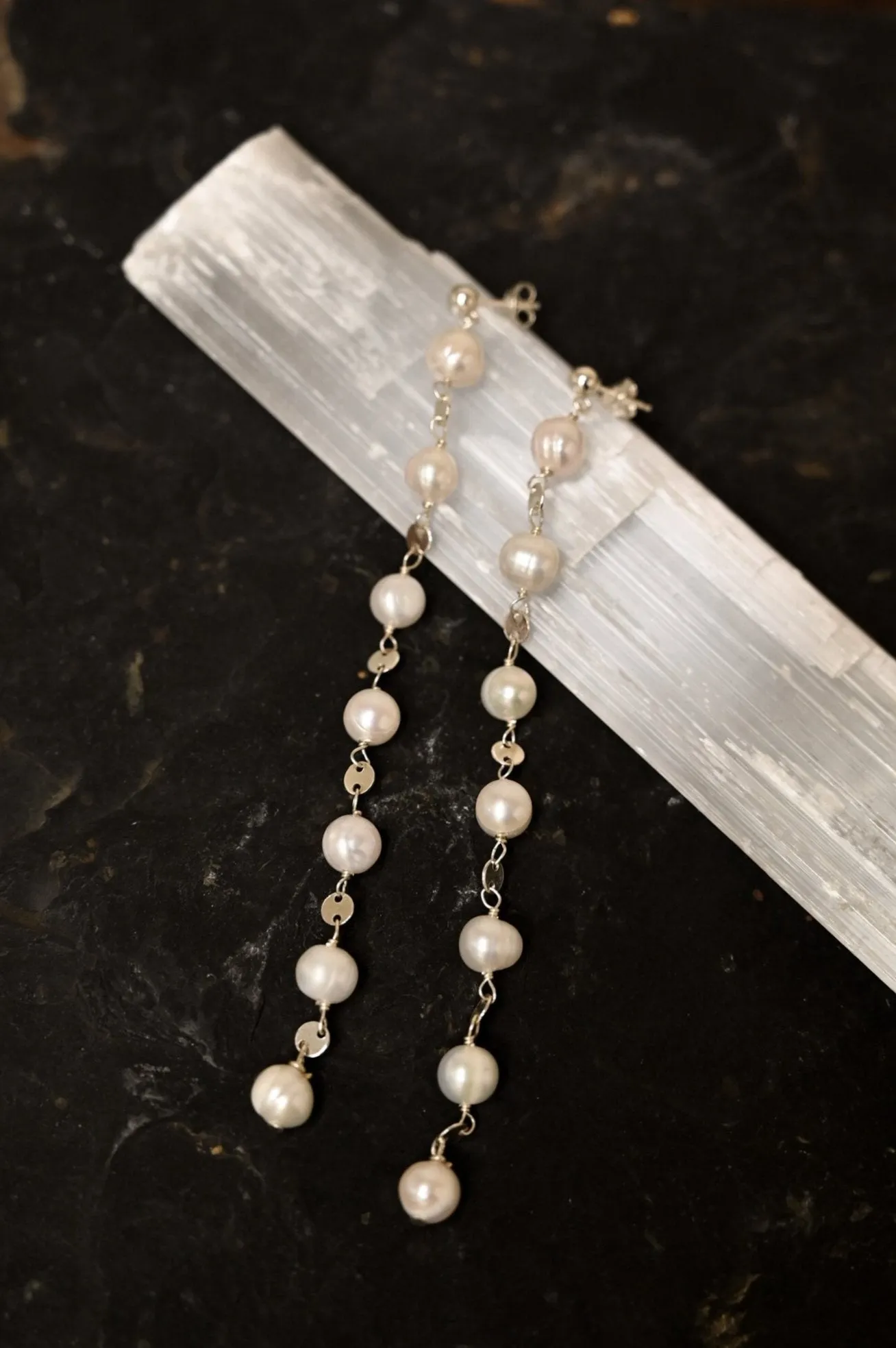 Drops of Wisdom Mother of Pearl Earrings
