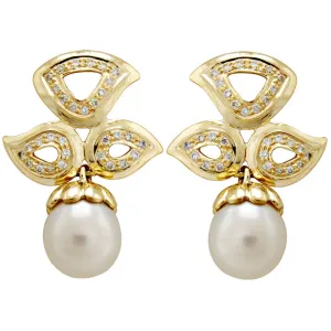 Earrings-South Sea Pearl and Diamond