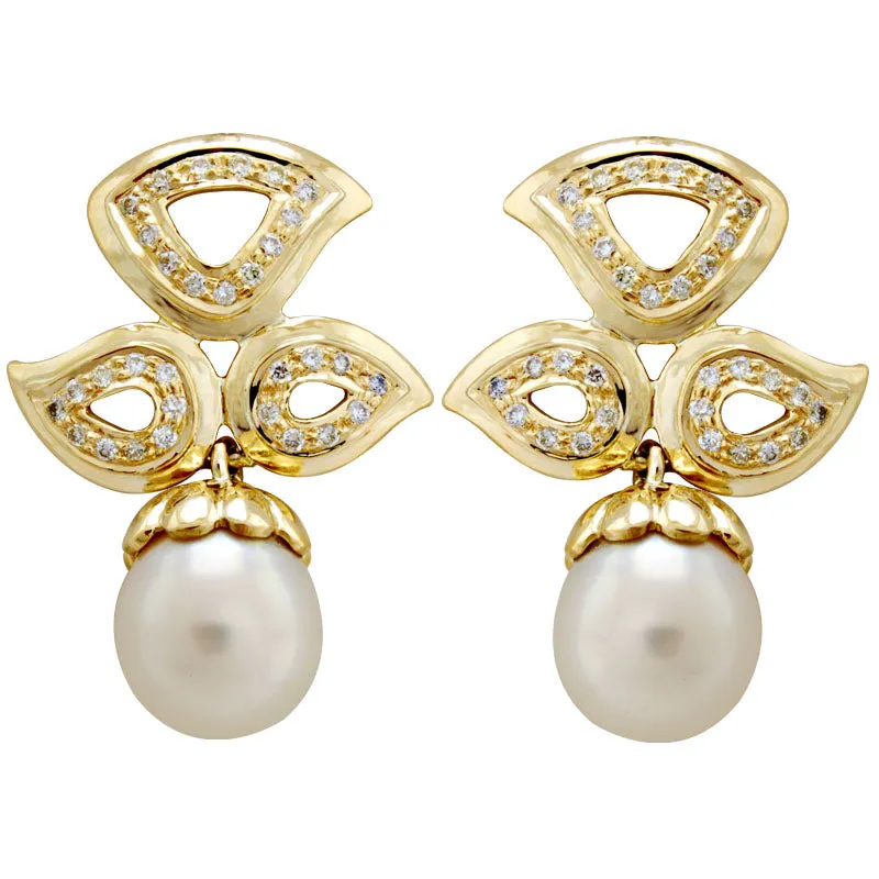 Earrings-South Sea Pearl and Diamond
