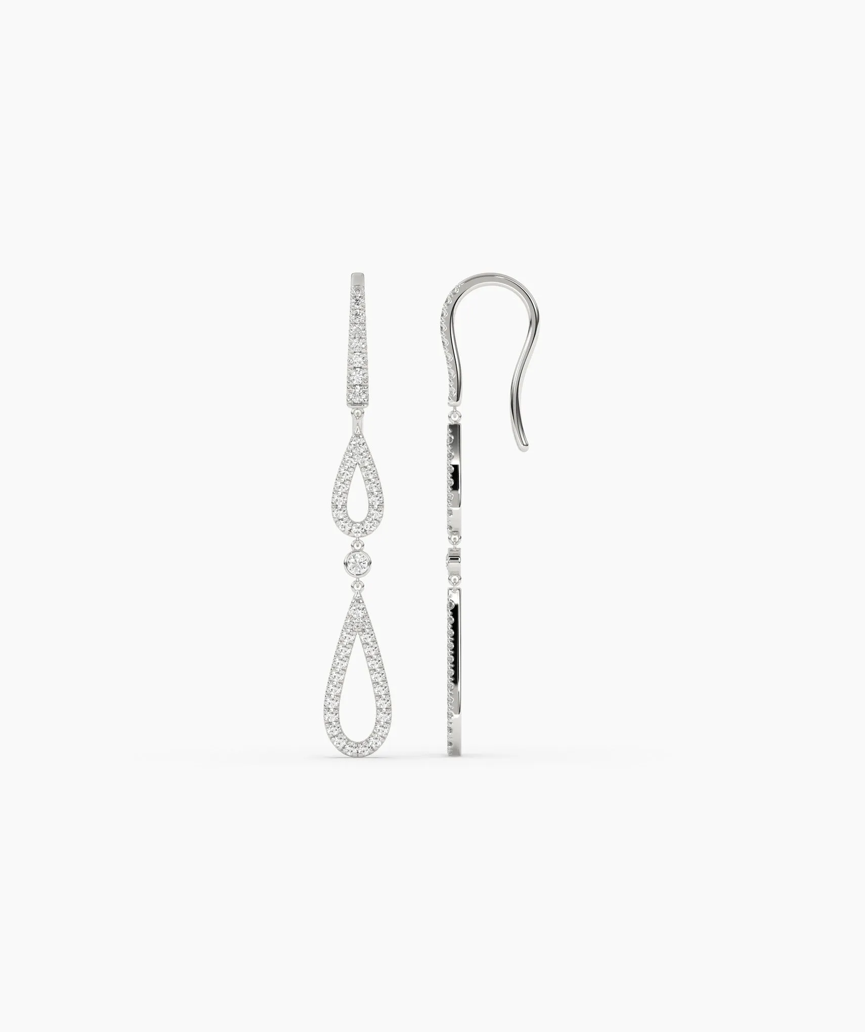 Elegant Drop Earrings in 14K Gold
