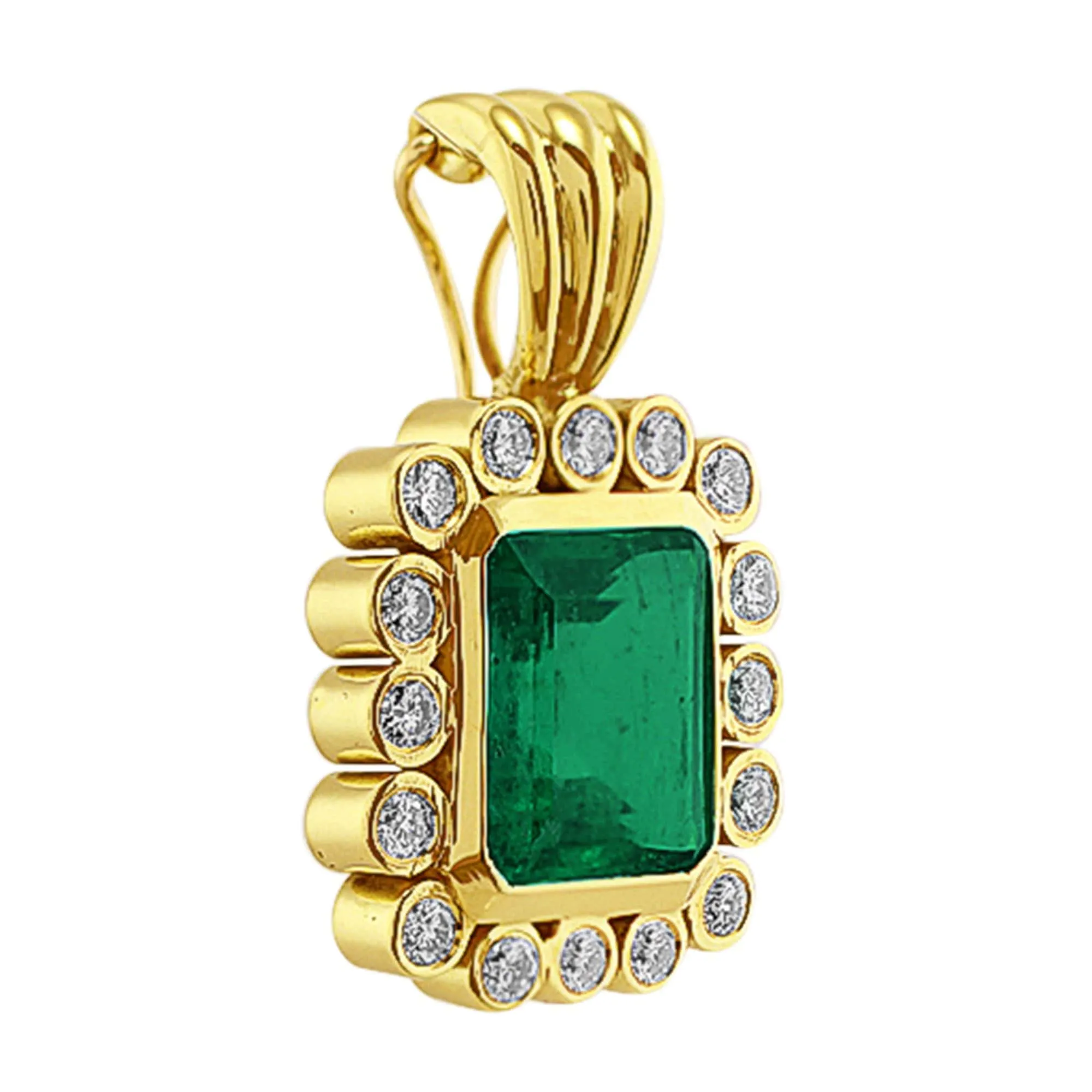 Emerald Diamond Pendant
