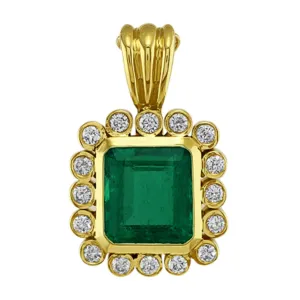 Emerald Diamond Pendant