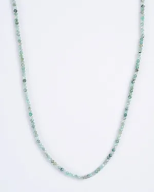 emerald necklace w/9k clasp - 30" - green
