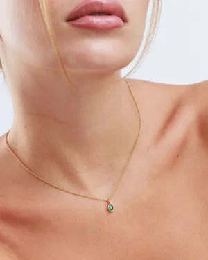Emerald Pear Necklace