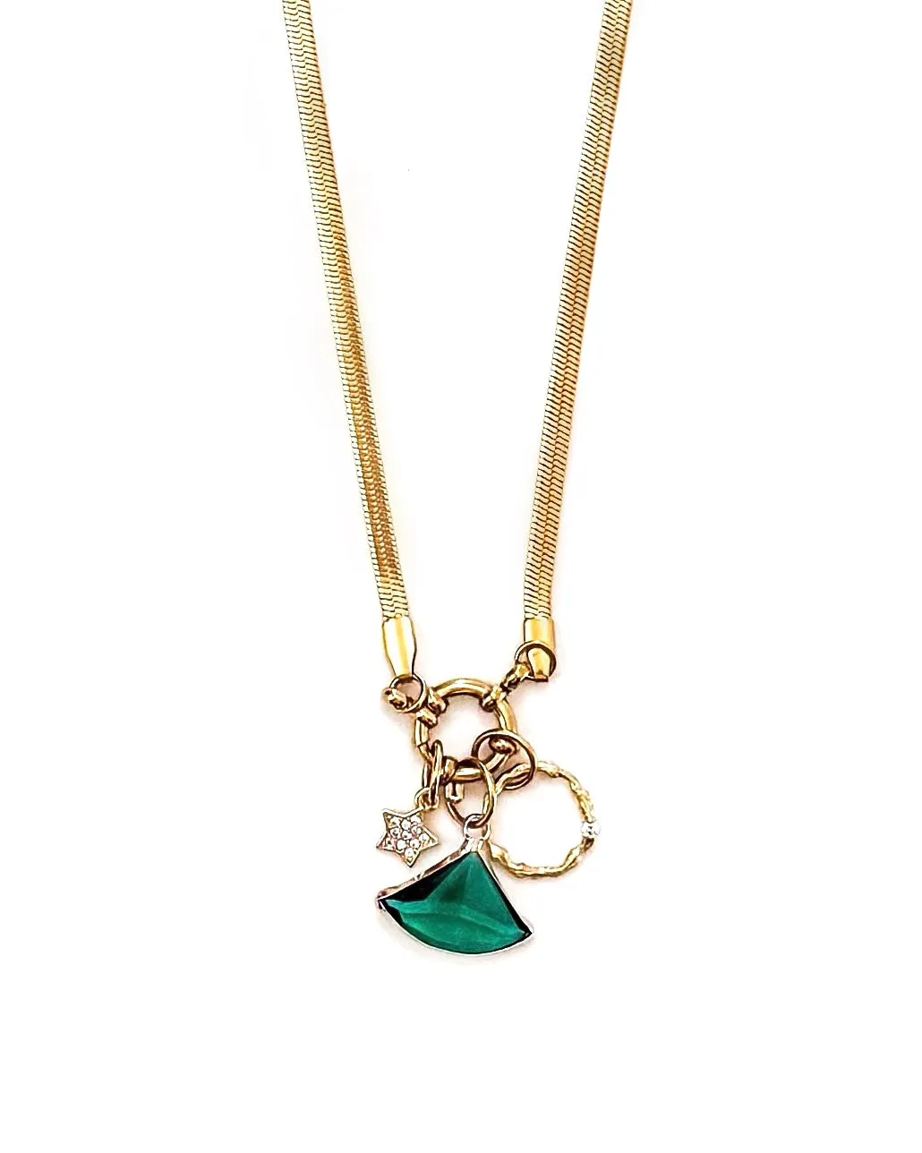 Emerald Star Charm Necklace