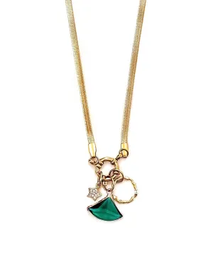 Emerald Star Charm Necklace