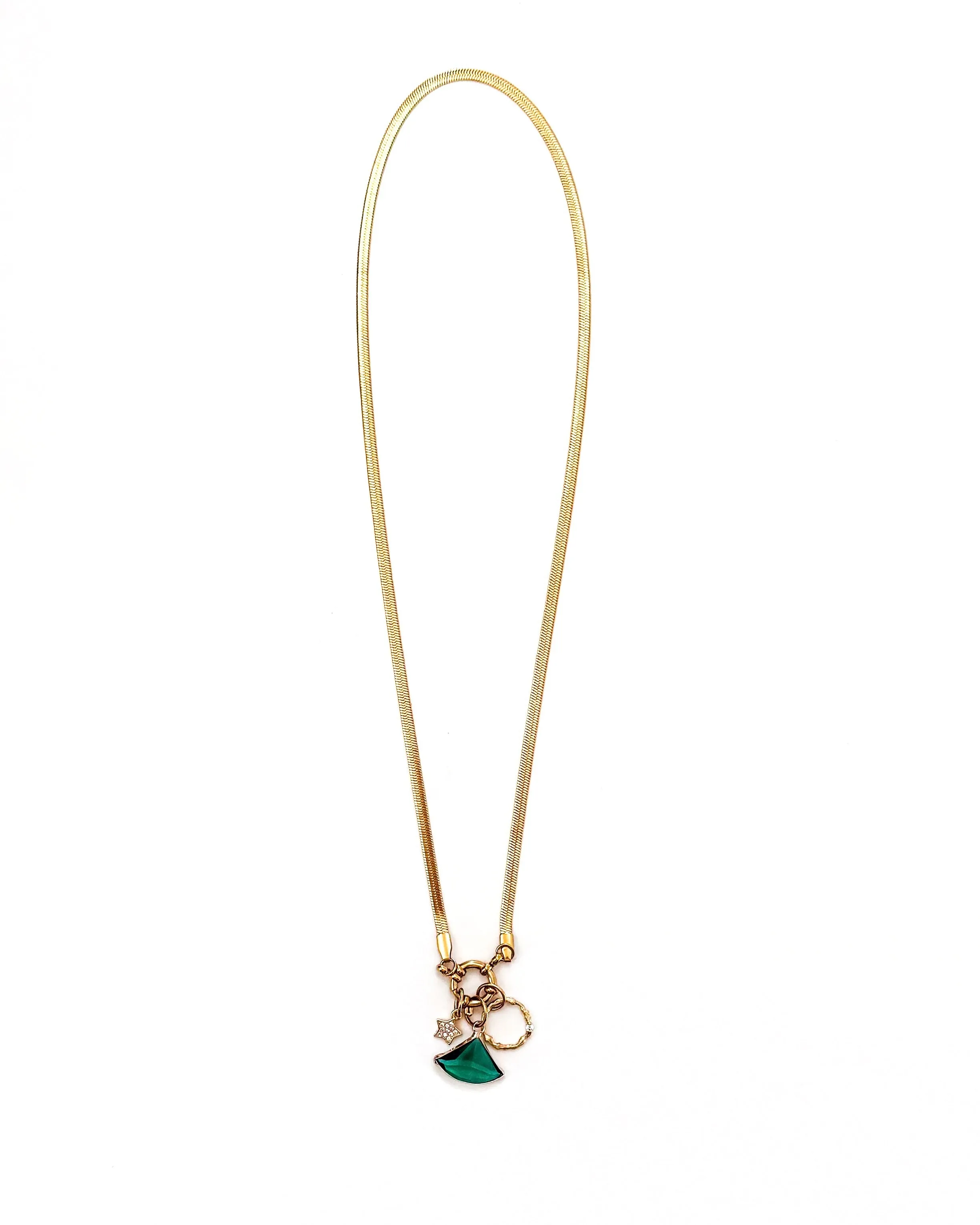 Emerald Star Charm Necklace