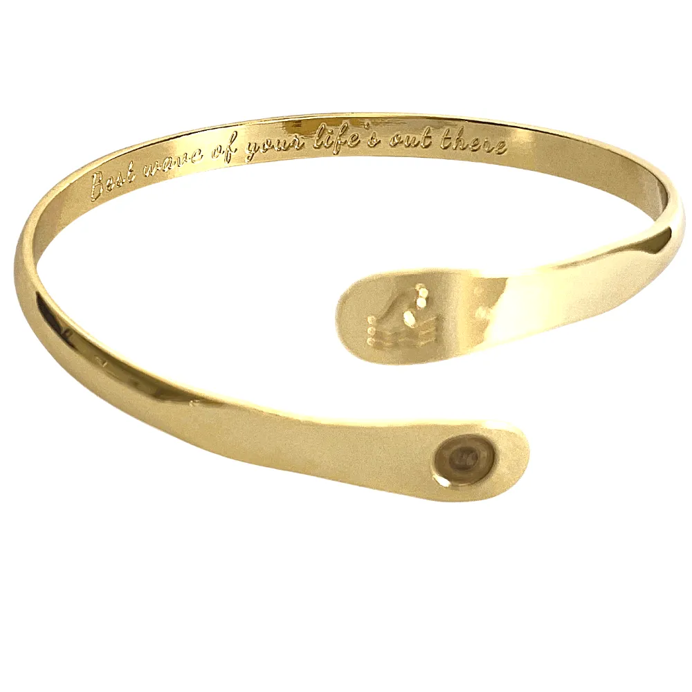 Engraved Wave Bracelets, Surfers Bracelets, Ocean Bracelets,  Engraved Best wave of your life's out there Bracelets